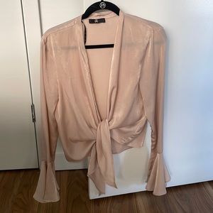 Silky Tie shirt from Missguided. Size 2!